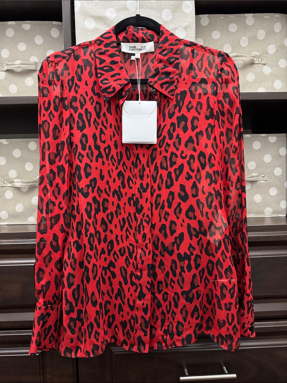 DVF women’s silk blouse with cami